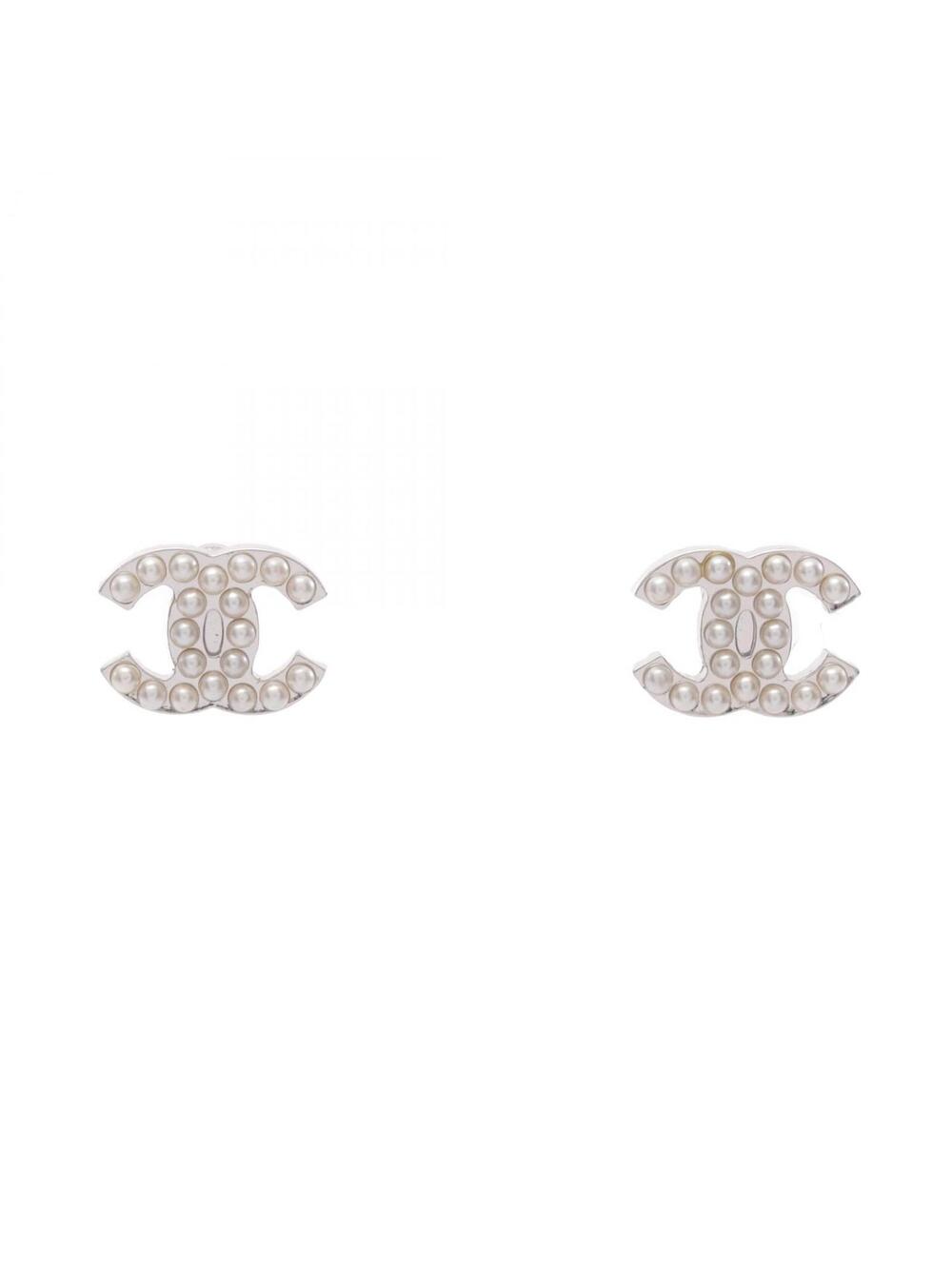 Chanel 05V Coco Mark Pierced Earrings #377124C77B